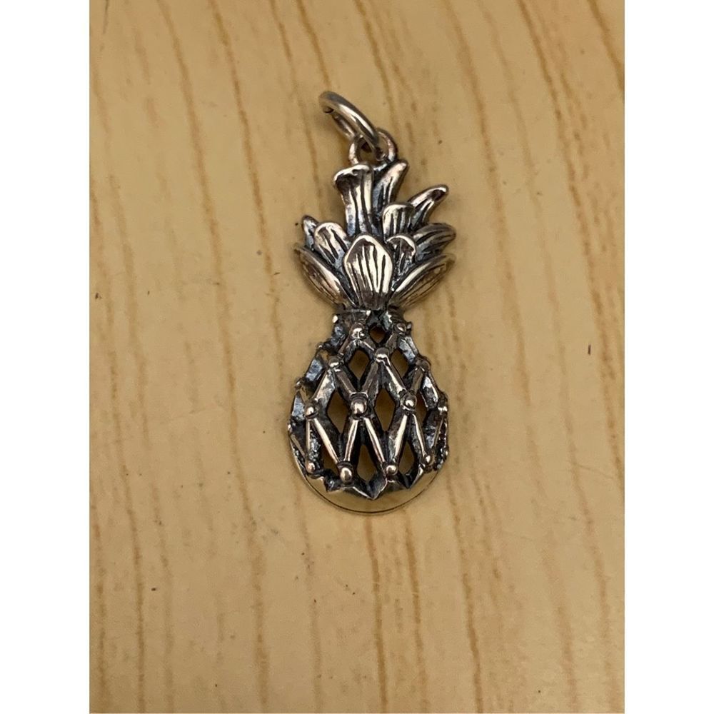 925 Pineapple Sterling Silver Jewelry Charm